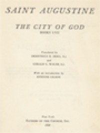 Image of The Fathers Of The Church 8: Saint Augustine: The City Of God Books I-VII