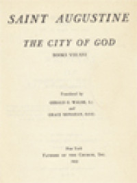 Image of The Fathers Of The Church 14: Saint Augustine: The City Of God Books VIII-XVI