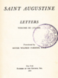 The Fathers Of The Church 20: Saint Augustine: Letters Volume III (131-164)