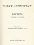 The Fathers Of The Church 30: Saint Augustine: Letters Volume IV (165-203)