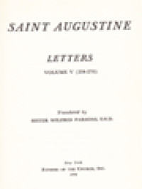 Image of The Fathers Of The Church 32: Saint Augustine: Letters Volume V (204-207)