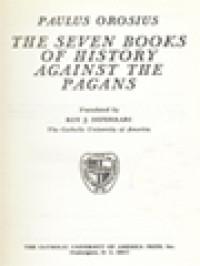 Image of The Fathers Of The Church 50: Paulus Orosius: The Seven Books Of History Against The Pagans