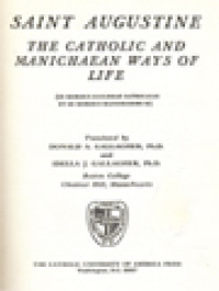 The Fathers Of The Church 56: Saint Augustine: The Catholic And Manichaean Ways Of Life