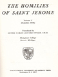 Image of The Fathers Of The Church 57: The Homilies Of Saint Jerome Volume 2 (Homilies 60-96)