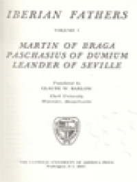 Image of The Fathers Of The Church 62: Iberian Fathers Volume 1: Martin Of Braga Paschasius Of Dumium Leander Of Seville