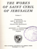 The Fathers Of The Church 64: The Works Of Saint Cyril Of Jerusalem Volume 2