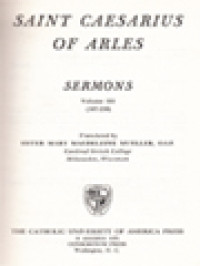 Image of The Fathers Of The Church 66: Saint Caesarius Of Arles: Sermons Volume III (187-238)