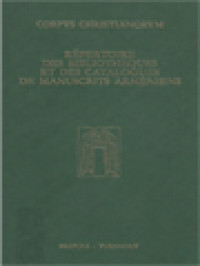 Image of Corpus Christianorum: Répertoire Des Bibliothèques Et Des Catalogues De Manuscrits Arméniens