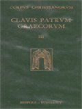 Corpus Christianorum Clavis Patrum Graecorum III: A Cyrillo Alexandrino Ad Iohannem Damascenum