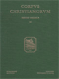 Corpus Christianorum: Catenae Graecae In Genesim In Exodum, II. Collectio Coisliniana In Genesim