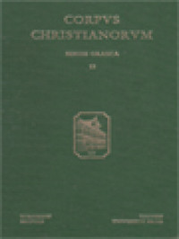 Corpus Christianorum: Catenae Graecae In Genesim In Exodum, II. Collectio Coisliniana In Genesim