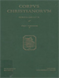 Corpus Christianorum: Corpus Nazianzenum 2. Pseudo-Nonniani In IV Orationes Gregorii Nazianzeni Commentarii