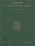 Corpus Christianorum: Eustratii Presbyteri Vita Eutychii Patriarchae Constantinopolitani