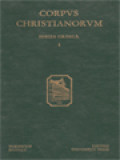 Corpus Christianorum: Iohannis Caesariensis Presbyteri Et Grammatici, Opera Quae Supersunt