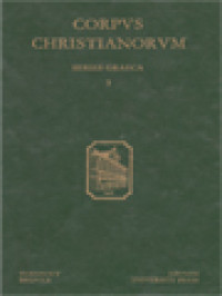 Image of Corpus Christianorum: Amphilochii Iconiensis - Opera: Orationes, Pluraque Alia Quae Supersunt, Nonnulla Etiam Spuria