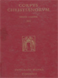 Corpus Christianorum: Aurelii Augustini Opera, Pars XI, 1: Sancti Aurelii Augustini, Sermones De Vetere Testamento, Id Est Sermones I - L secundum Ordinem Vulgatum Insertis Etiam Novem Sermonibus Post Maurinos Repertis