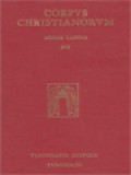 Corpus Christianorum: Sancti Fulgentii Episcopi Ruspensis Opera
