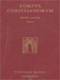 Corpus Christianorum: S. Hieronymi Presbyteri Opera, Pars I, 4: Opera Exegetica, Commentariorum In Hiezechielem, Libri XIV