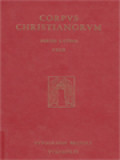 Corpus Christianorum: Gregorius Magnus, Sancti Gregorii Magni - Homiliae In Hiezechihelem Prophetam