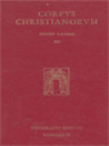 Corpus Christianorum: Florilegia Biblica Africana, Saec. V: Contra Varimadum Solutiones Testimonia De Trinitate