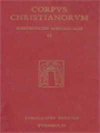 Corpus Christianorum, Continuatio Mediaeualis VI: Collectio Canonum In V Libris (LIB. I-III)