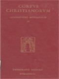 Corpus Christianorum, Continuatio Mediaeualis IV: Reimbaldi Leodiensis Opera Omnia