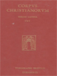 Image of Corpus Christianorum: Sancti Iuliani Toletanae Sedis Episcopi Opera, Pars I