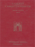 Corpus Christianorum: Anicii Manlii Severini Boethii Opera, Pars I: Anicii Manlii Severini Boethii, Philosophiae Consolatio