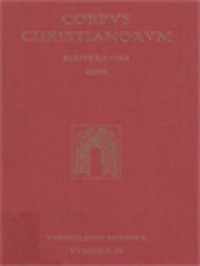 Image of Corpus Christianorum: Vitas Sanctorum Patrum Emeretensium