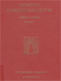 Corpus Christianorum: Scriptores 'Illyrici' Minores, Asterius Dionisius Exiguus «Exempla Sanctorum Patrum» Trifolius «Confessio» Sive «Formula Libelli Fidei»