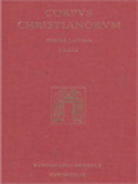 Image of Corpus Christianorum: S. Hieronymi Presbyteri Opera, Pars III, 1: Opera Polemica, Contra Rufinum