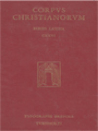 Corpus Christianorum: Aurelius Prudentius Clemens, Aurelii Prudentii Clementis Carmina