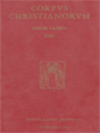 Image of Corpus Christianorum: Zenonis Veronensis Tractatus