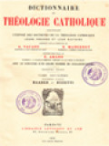 Dictionnaire De Théologie Catholique: Contenant L'exposé Des Doctrines De La Théologie Catholique, Leurs Preuves Et Leur Histoire II.1. (Baader - Buzetti)