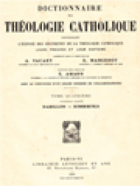 Dictionnaire De Théologie Catholique: Contenant L'exposé Des Doctrines De La Théologie Catholique, Leurs Preuves Et Leur Histoire IV.1. (Dabillon - Dimœrites)