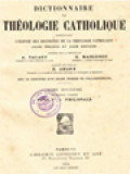 Dictionnaire De Théologie Catholique: Contenant L'exposé Des Doctrines De La Théologie Catholique, Leurs Preuves Et Leur Histoire XII.1. (Paul I - Philopald)