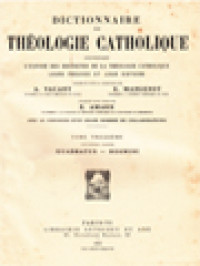 Dictionnaire De Théologie Catholique: Contenant L'exposé Des Doctrines De La Théologie Catholique, Leurs Preuves Et Leur Histoire XIII.2. (Quadratus - Rosmini)