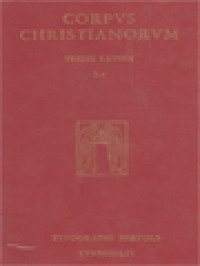 Image of Corpus Christianorum: Aurelii Augustini Opera, Pars XVI, 2: Sancti Aurelii Augustini, De Trinitate Libri XV (Libri XIII-XV)