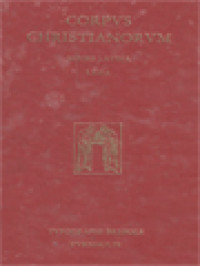 Corpus Christianorum: Sancti Hilarii Pictaviensis Episcopi Opera, Pars II, 1: Sancti Hilarii Pictaviensis Episcopi, De Trinitate, Libri VIII-XII, Indices