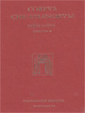 Corpus Christianorum: Opus Imperfectum In Matthaeum, Praefatio