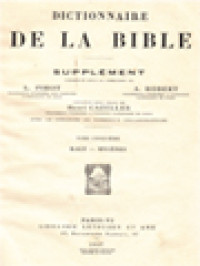 Dictionnaire De La Bible - Supplément 5: Kalt - Mycènes