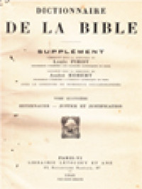 Dictionnaire De La Bible - Supplément 4: Hetzenauer - Justice Et Justification