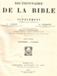 Image of Dictionnaire De La Bible - Supplément 6: Mystères - Passion