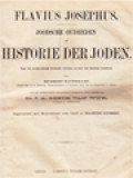 Flavius Josephus, Joodsche Oudheden Of Historie Der Joden