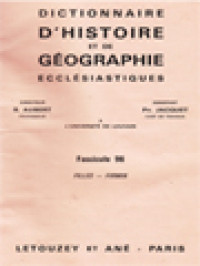 Dictionnaire D'Histoire Et De Géographie Ecclésiastiques 96: Filles - Firmin