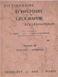 Image of Dictionnaire D'Histoire Et De Géographie Ecclésiastiques 80: Dioscore - Downside