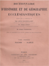 Image of Dictionnaire D'Histoire Et De Géographie Ecclésiastiques I: Aachs - Albus