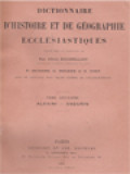 Dictionnaire D'Histoire Et De Géographie Ecclésiastiques II: Alcaini - Aneurin