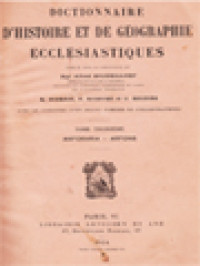 Image of Dictionnaire D'Histoire Et De Géographie Ecclésiastiques III: Anforaria - Arfons