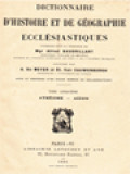 Dictionnaire D'Histoire Et De Géographie Ecclésiastiques V: Athéisme - Azzon